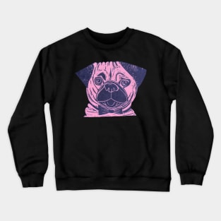 Dog. Posh Pug, pink Crewneck Sweatshirt